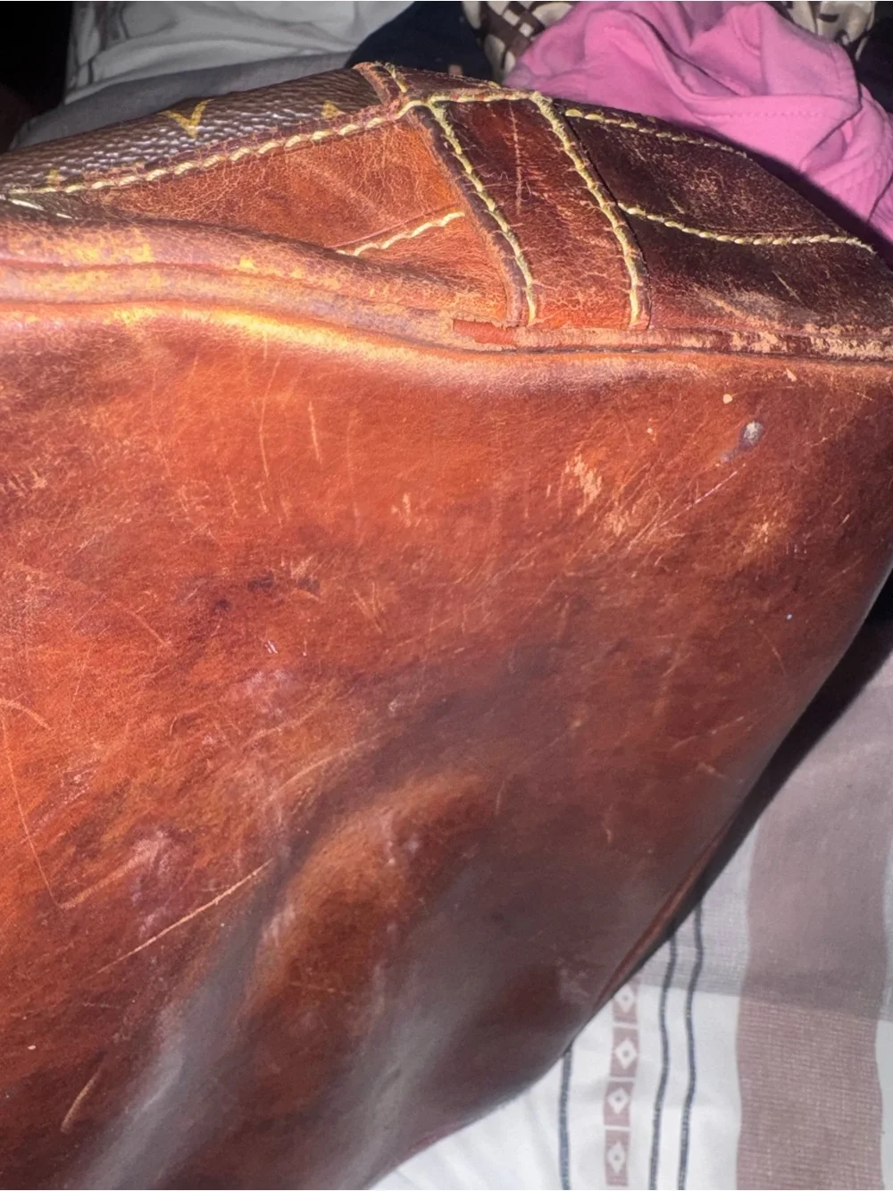 Louis Vuitton Monogram Canvas Tote in Brown and Gold-Tone Hardware